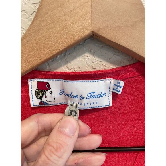 Twelve by Twelve Red Embellished Tank Size Small - Picture 4 of 5